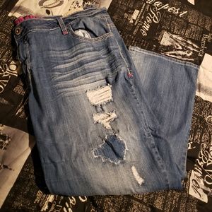 Hydraulic Size 24 Distressed Jeans